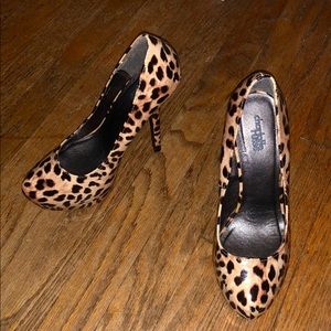 Charlotte Russe Leopard Almond Toe Pumps